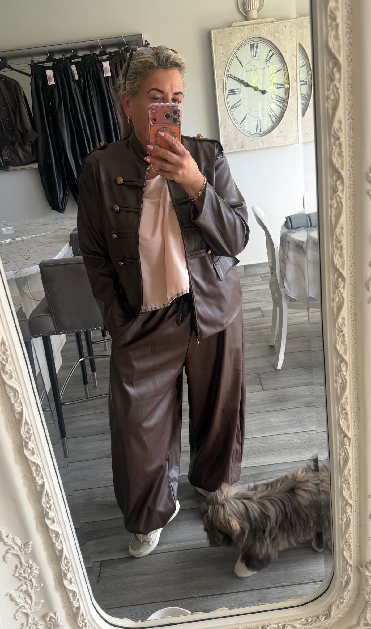 Harley oversize faux leather joggers