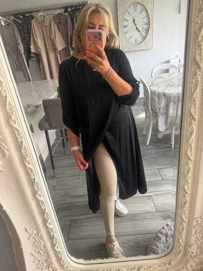 Positano satin cross over top