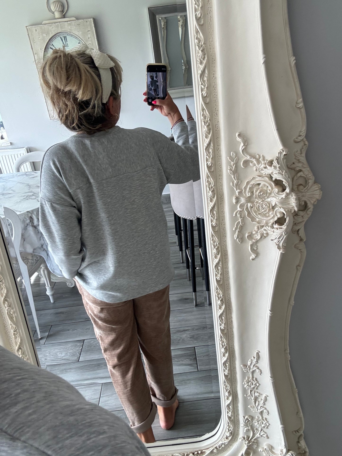 Lottie lightweight soft sweatshirt with tree of life embellishments on front