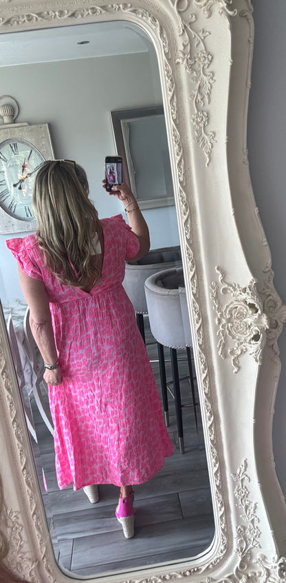 Cazzie midi cheesecloth dress