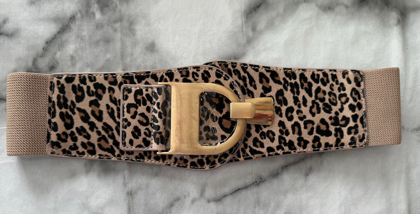 Marcia leopard Elasticated belt