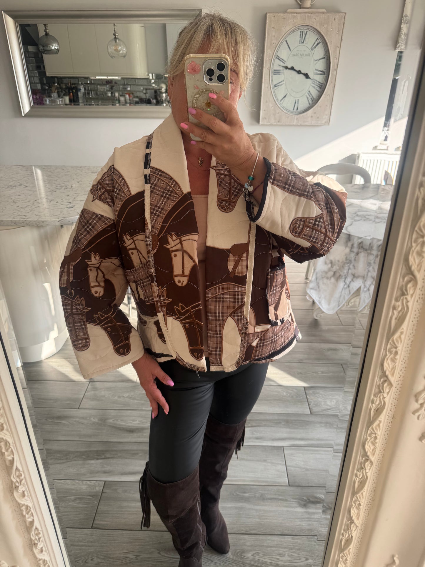 Newmarket Quilted Horse print Jacket