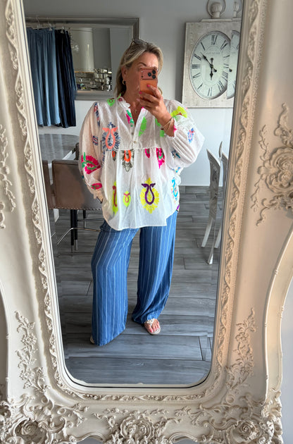 Paris blouse floaty balloon style sleeves