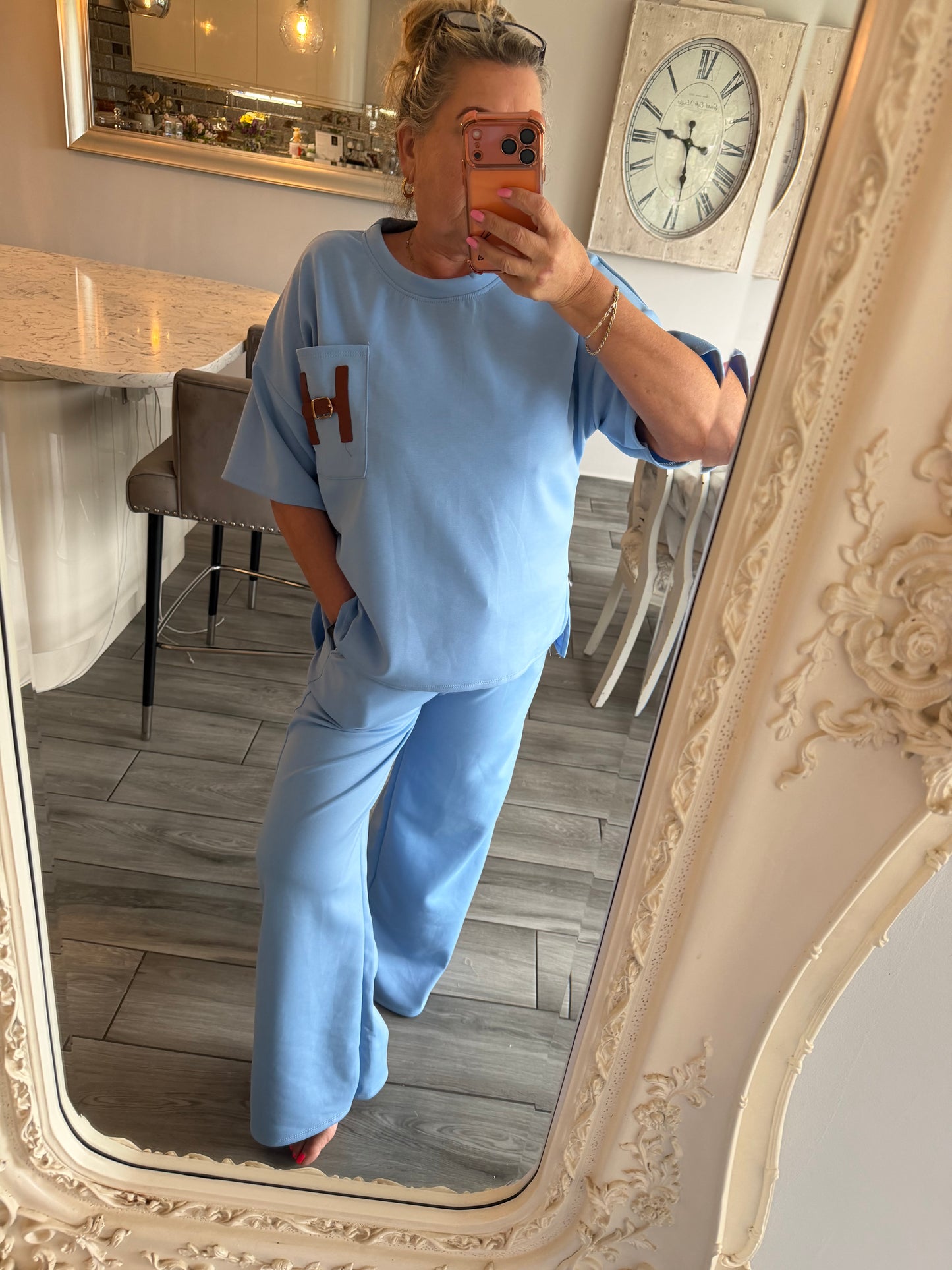 Betsy 2 piece comfy set with H buckle detail