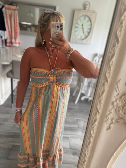 Artisan cotton boob tube dress