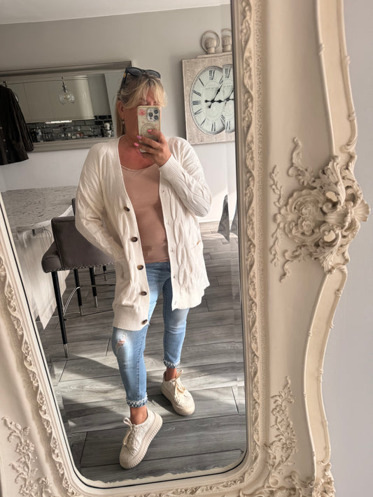 Shannon cable knit cardigan or dress