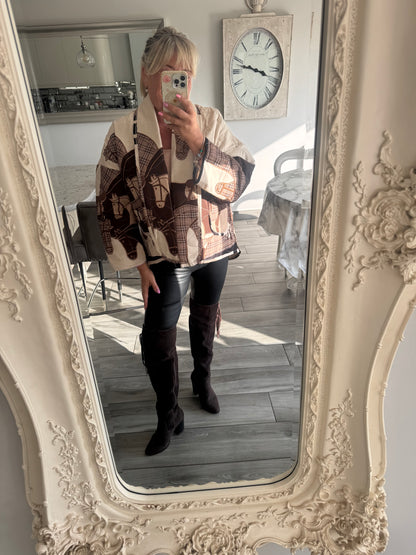 Newmarket Quilted Horse print Jacket