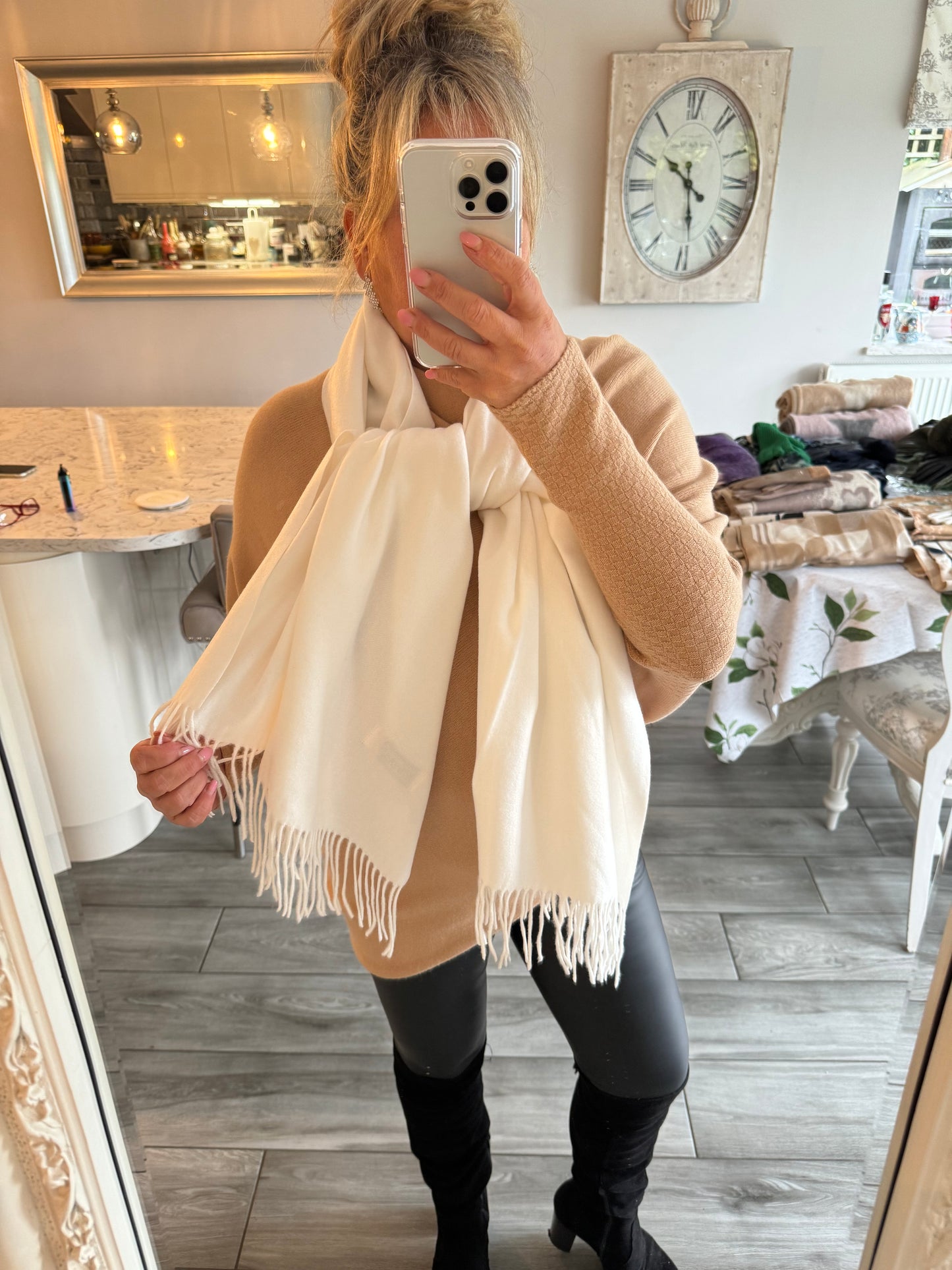 Fallon Cashmere/wool Mix Pashmina/Scarf