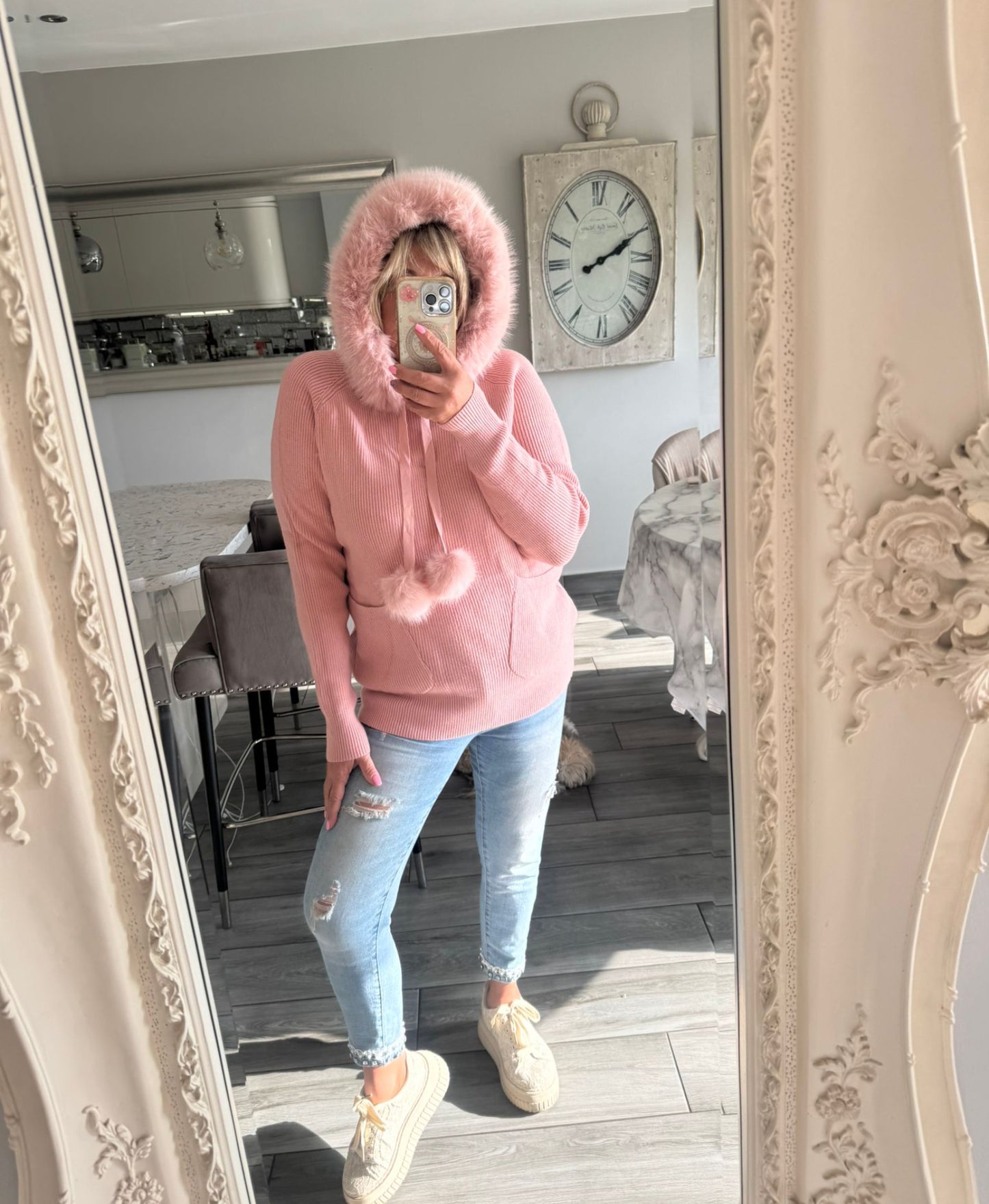 Stella Jumper Removable Fur Collar
