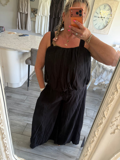 Sydney wide leg 2 piece set bubble vest top