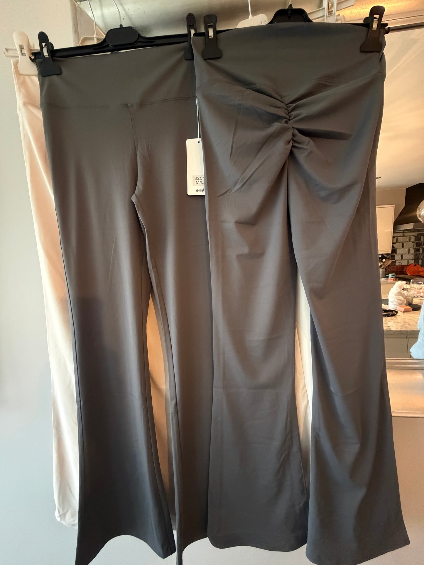 Clare rushed bottom wide leg leggings
