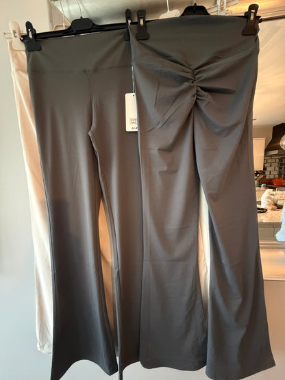 Clare rushed bottom wide leg leggings