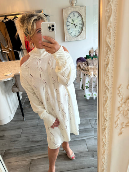 Grace Cold Shoulder Knitted Dress
