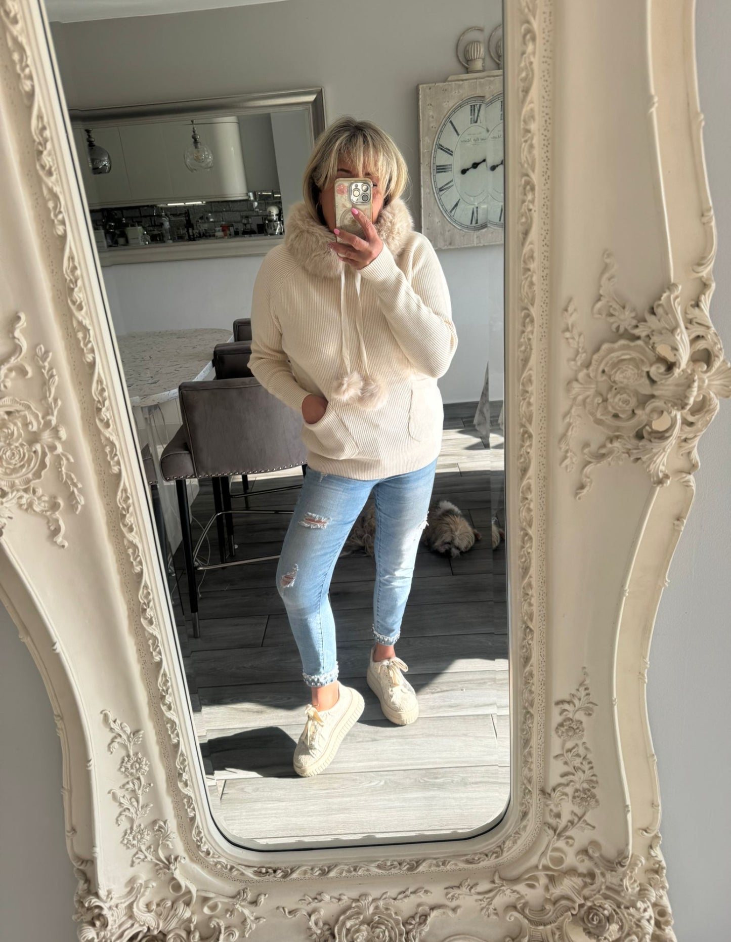 Stella Jumper Removable Fur Collar