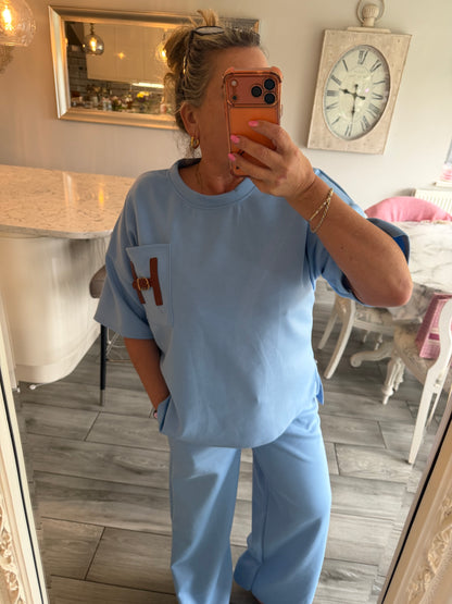 Betsy 2 piece comfy set with H buckle detail