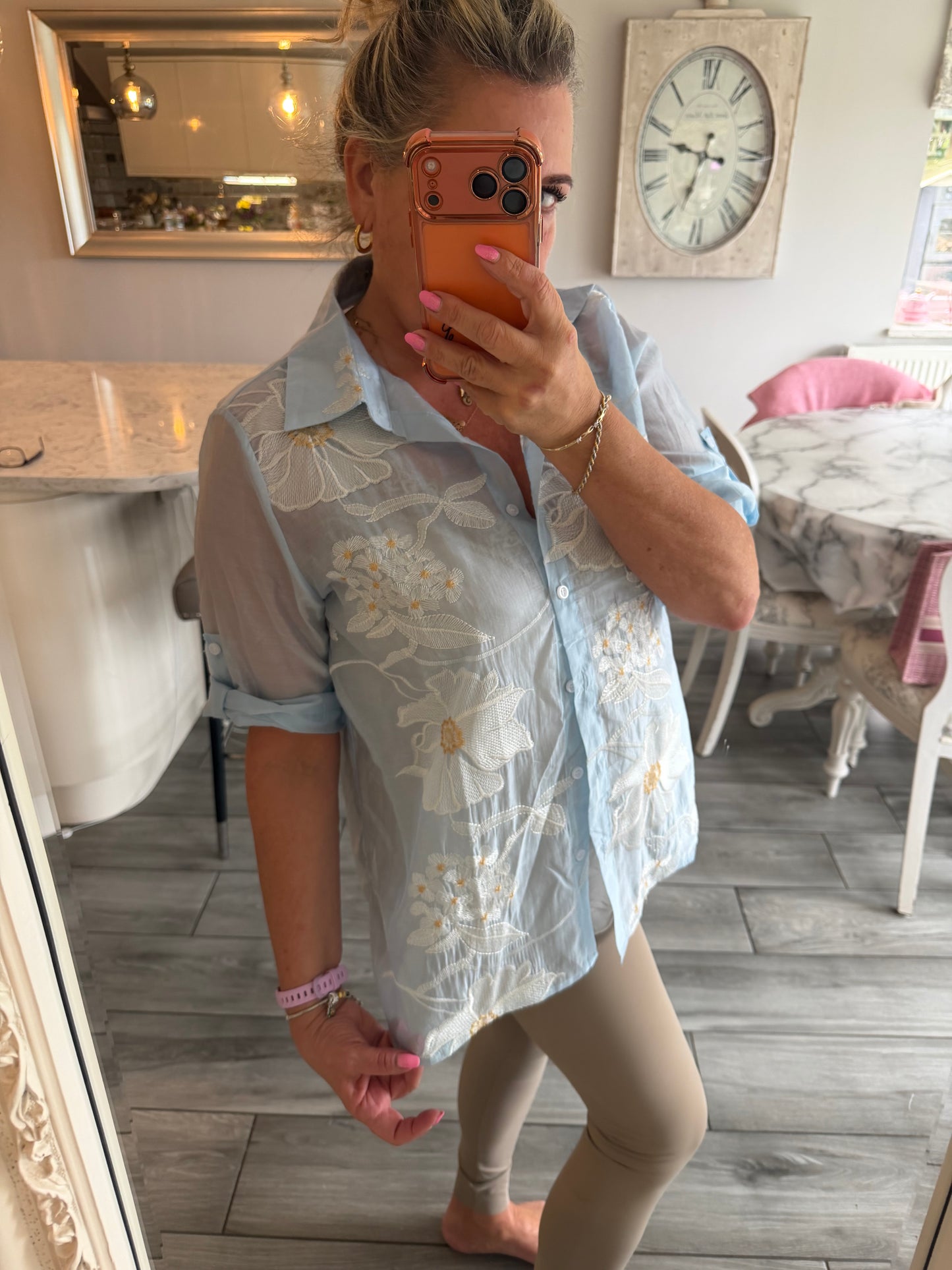 Marie fine shirt 84% cotton mix