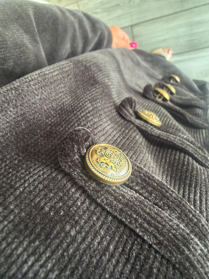 Betty needlecord open jacket military style