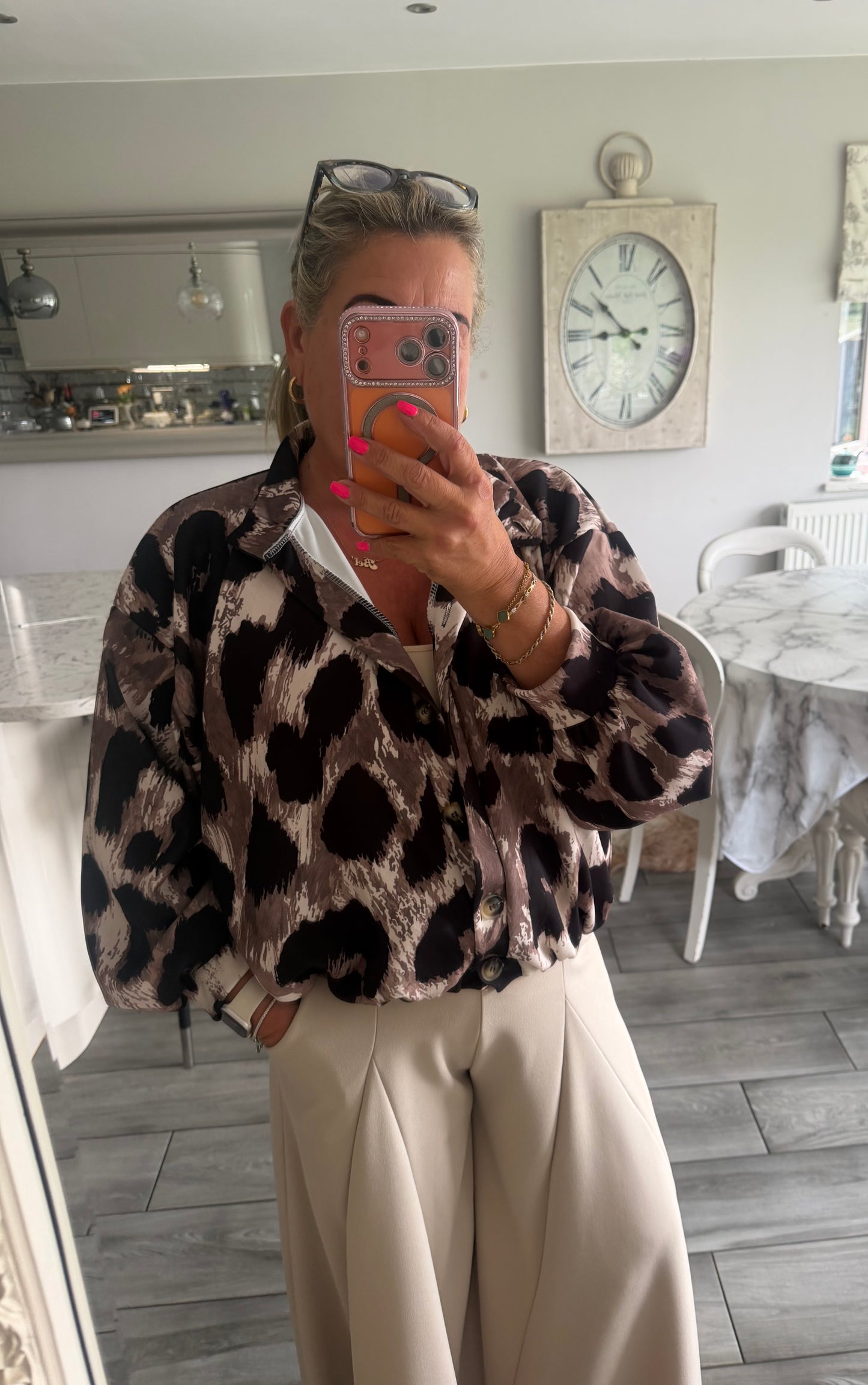 Cherrelle jacket or top leopard print