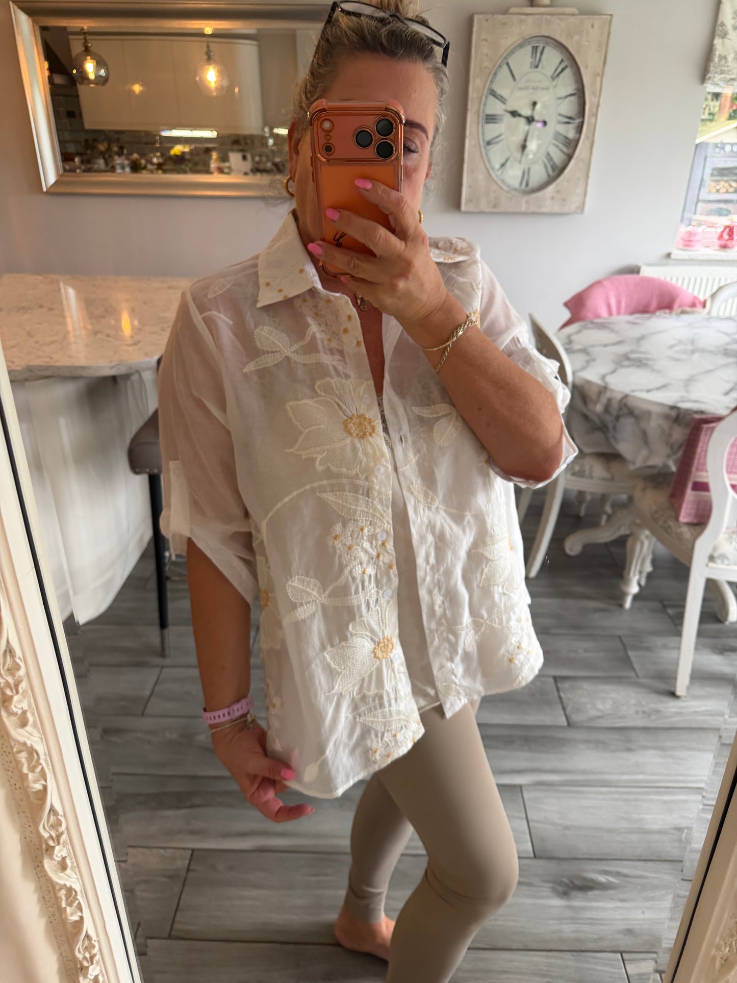 Marie fine shirt 84% cotton mix