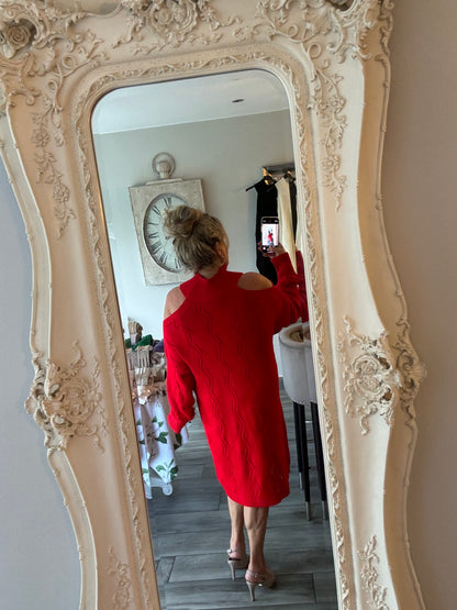 Grace Cold Shoulder Knitted Dress