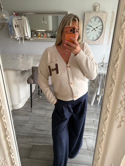 Tina H buckle detail cardigan with popper closure