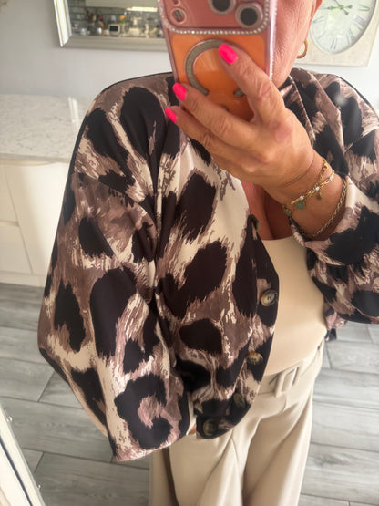 Cherrelle jacket or top leopard print
