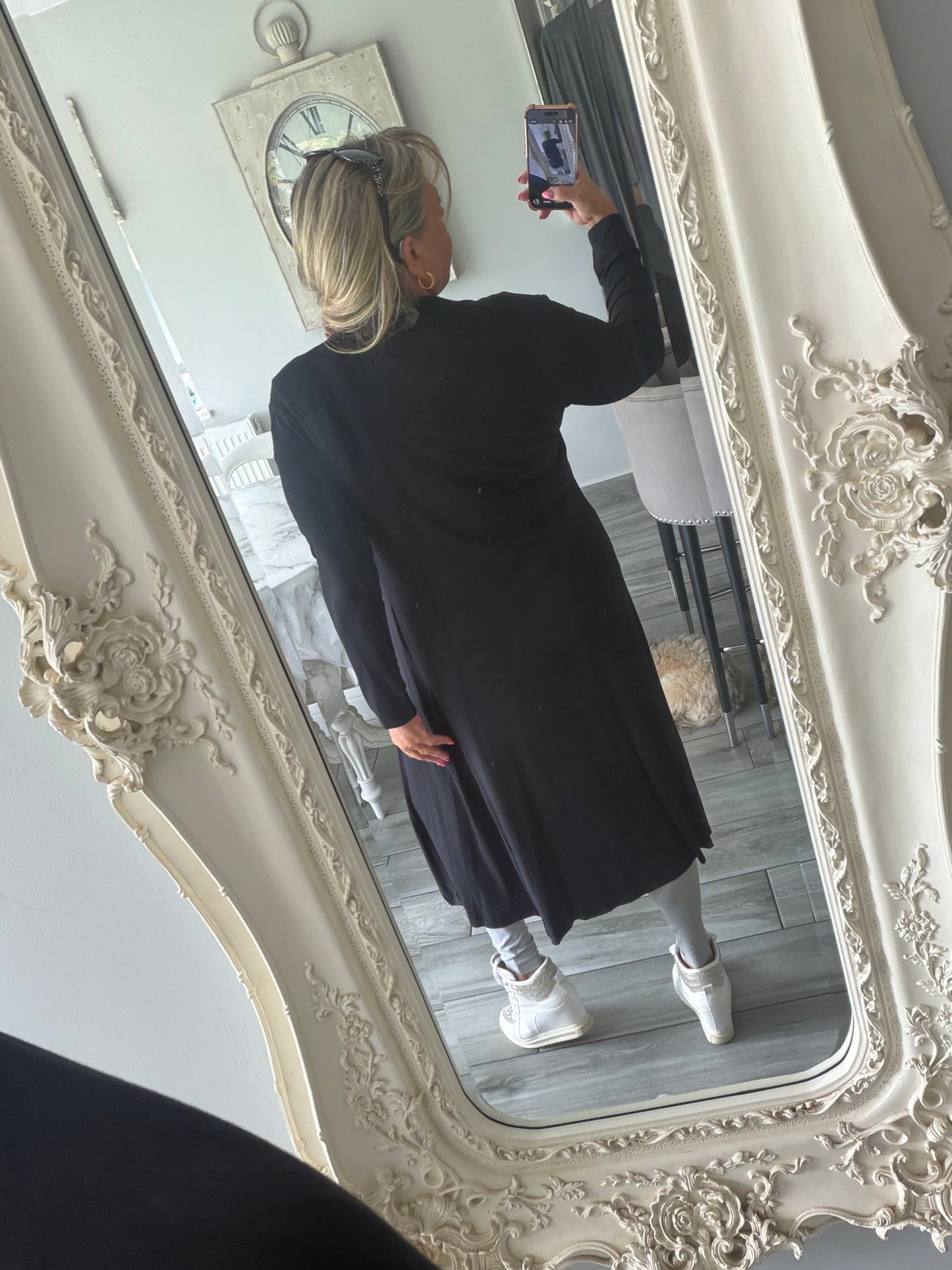 Jackie longline t shirt material cardigan