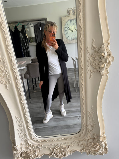 Jackie longline t shirt material cardigan