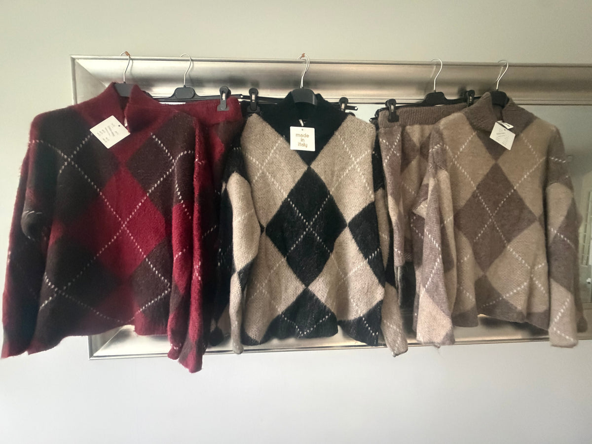 Izzy 2 piece knitwear skirt set