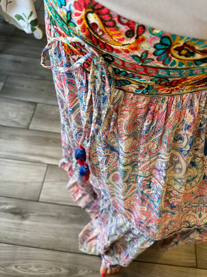 Belli Silk Boho Maxi Silk Skirt