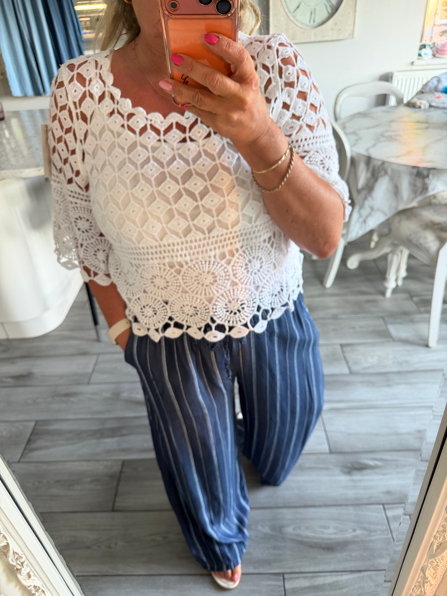 Tina crochet top with vest