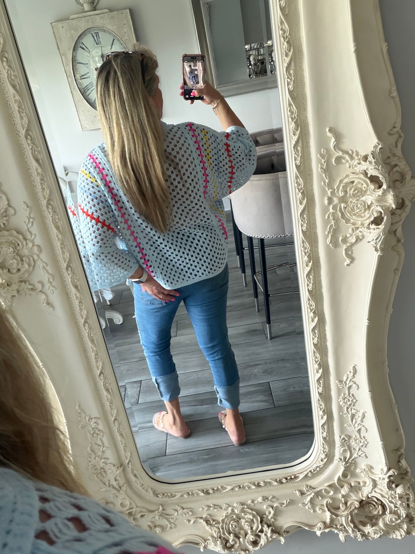 Sue crochet top with collar