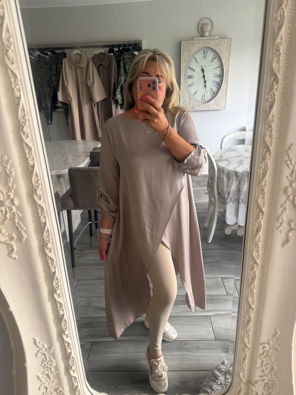 Positano satin cross over top