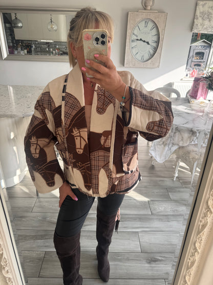 Newmarket Quilted Horse print Jacket