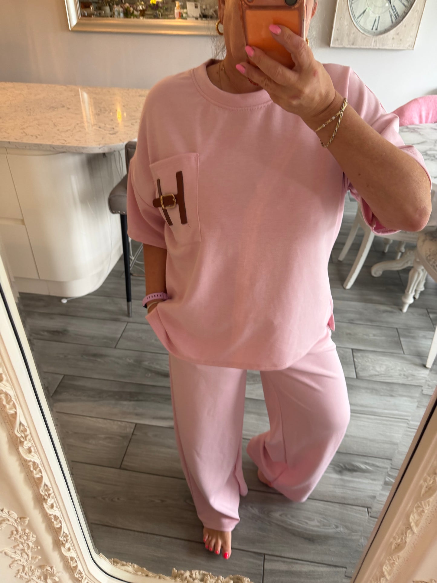 Betsy 2 piece comfy set with H buckle detail