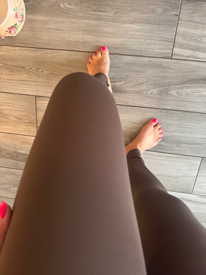 Dixie chocolate brown energy leggings