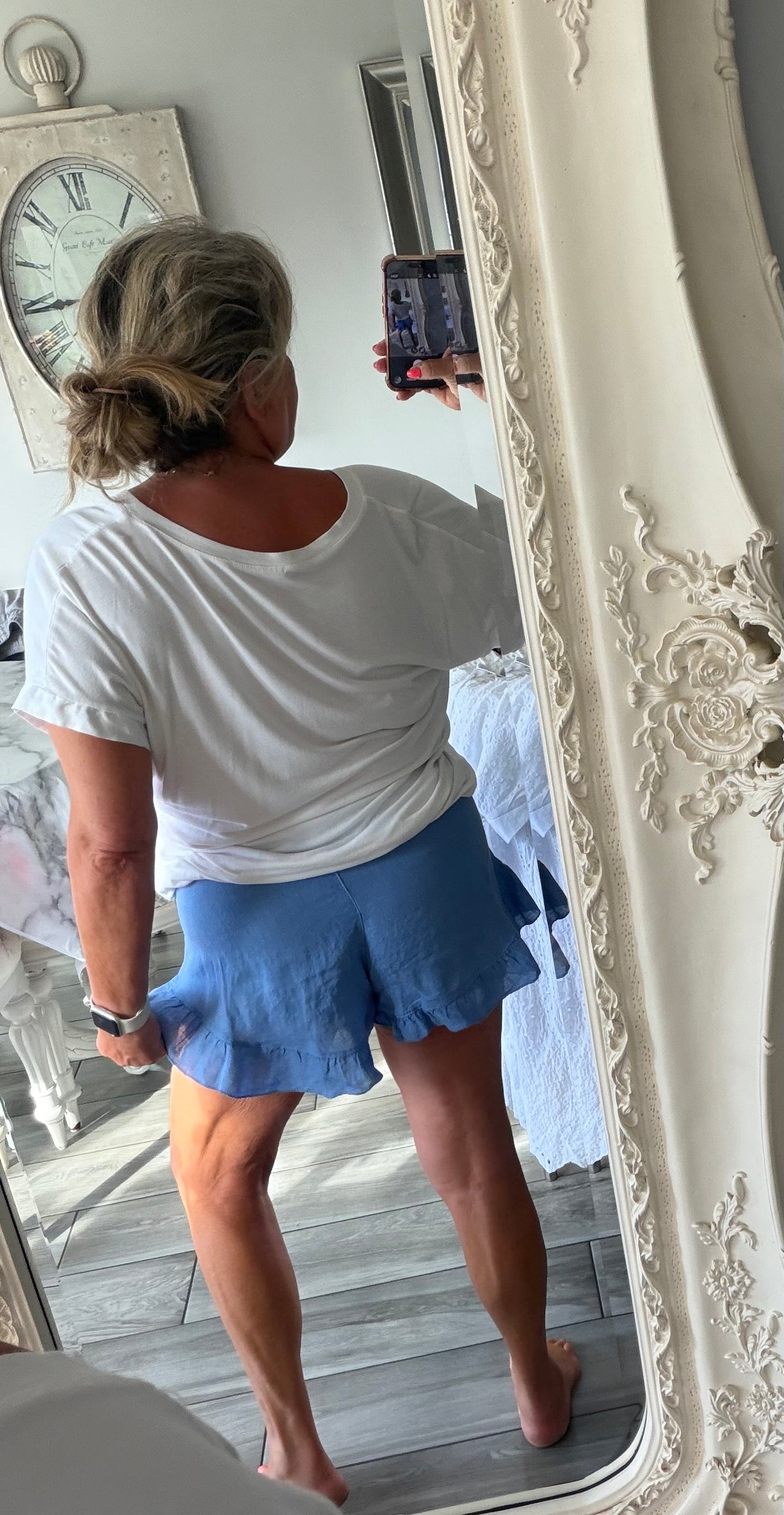 Daryl 100% linen shorts by puro Lino