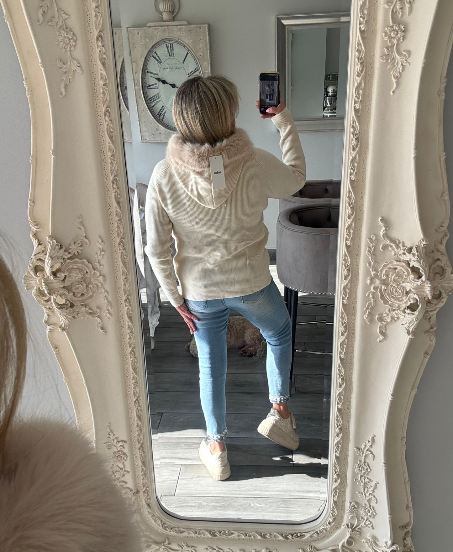 Stella Jumper Removable Fur Collar