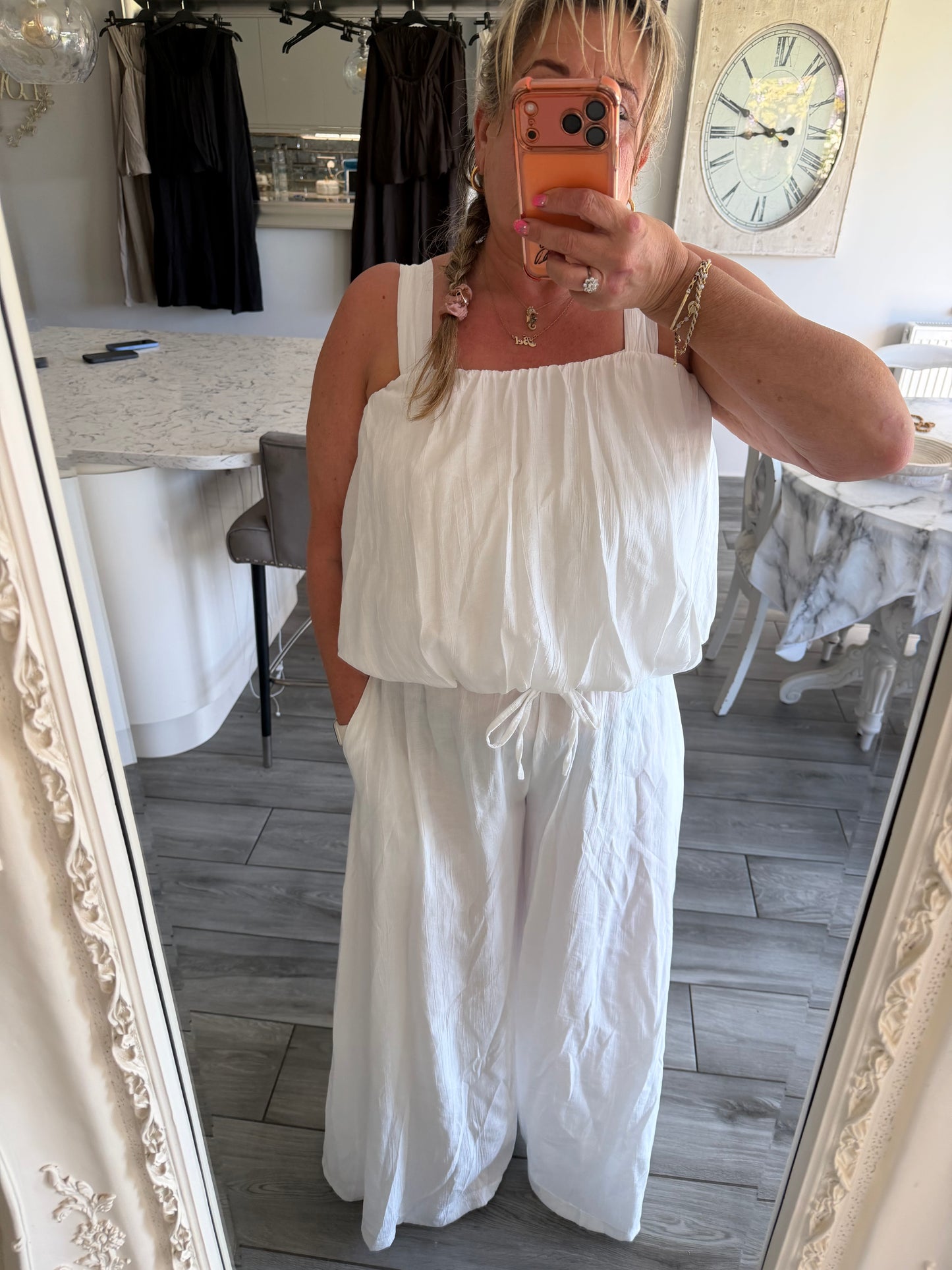 Sydney wide leg 2 piece set bubble vest top