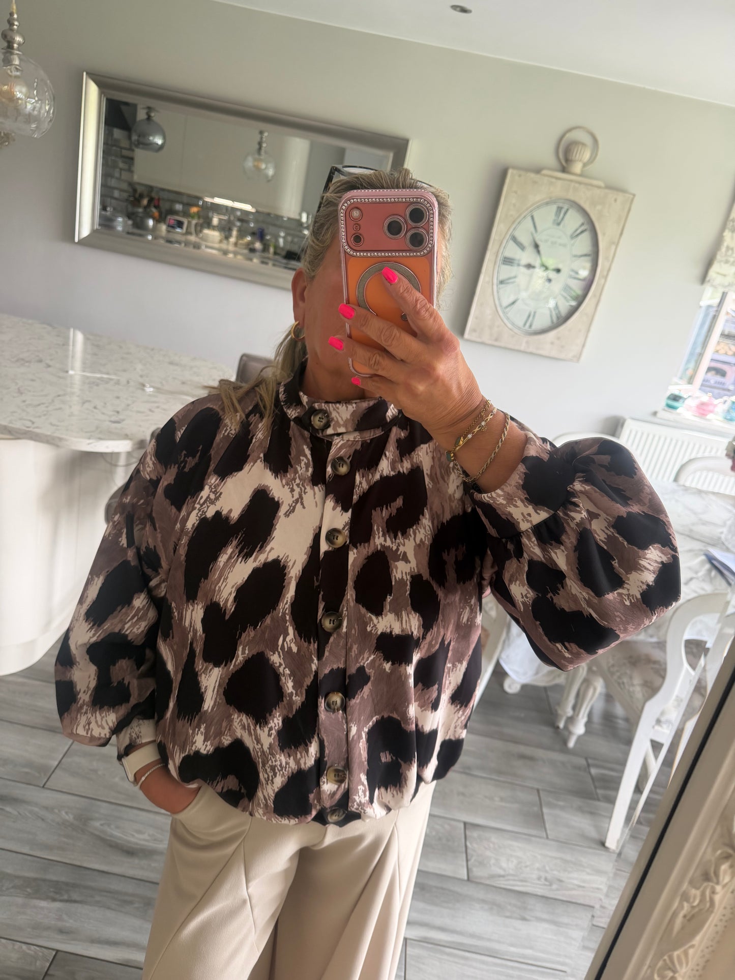 Cherrelle jacket or top leopard print