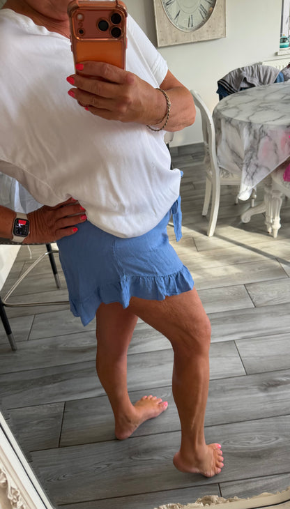 Daryl 100% linen shorts by puro Lino