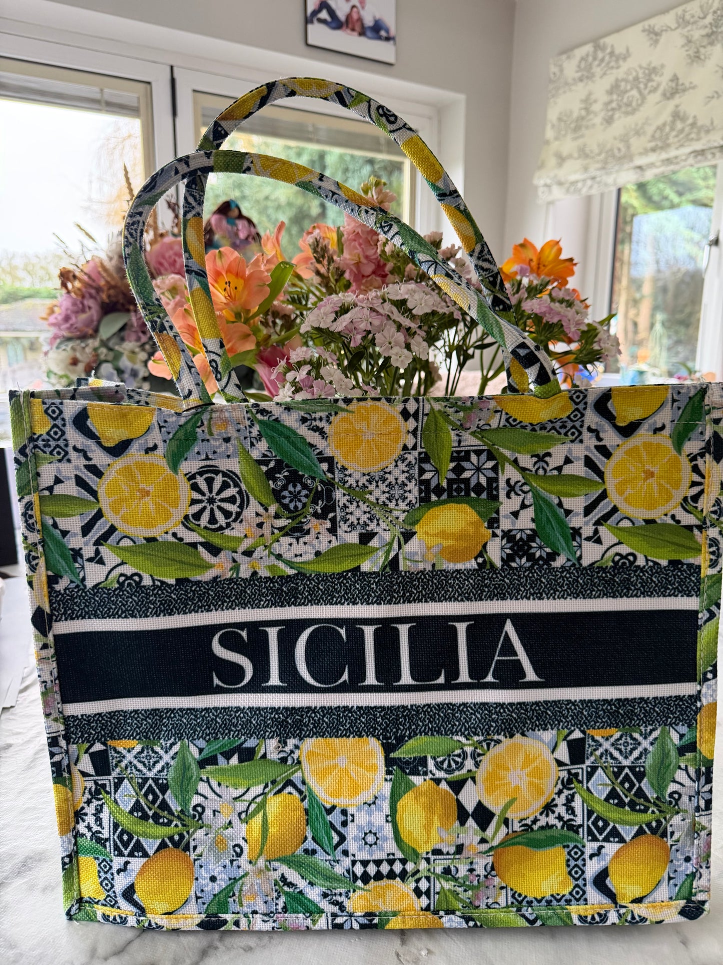 Limoncello shopper bag with zip