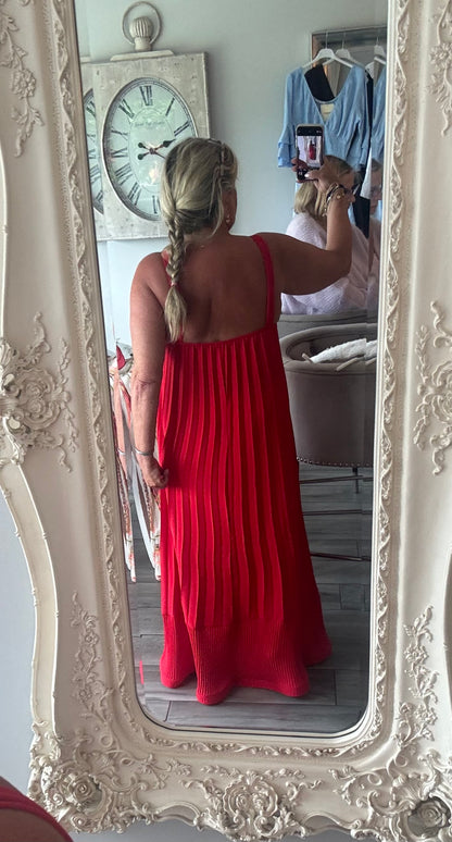 Vienna maxi plisse dress