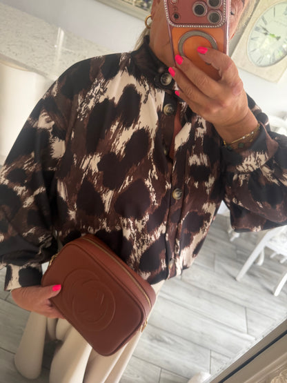 Cherrelle jacket or top leopard print