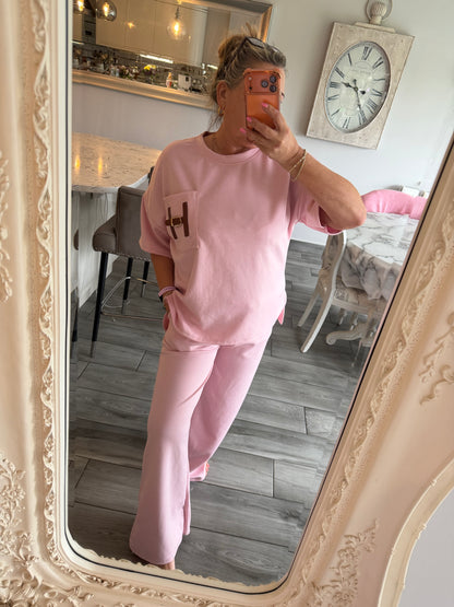 Betsy 2 piece comfy set with H buckle detail