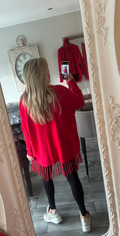 Cinderella Red jumper with embellished heart detail