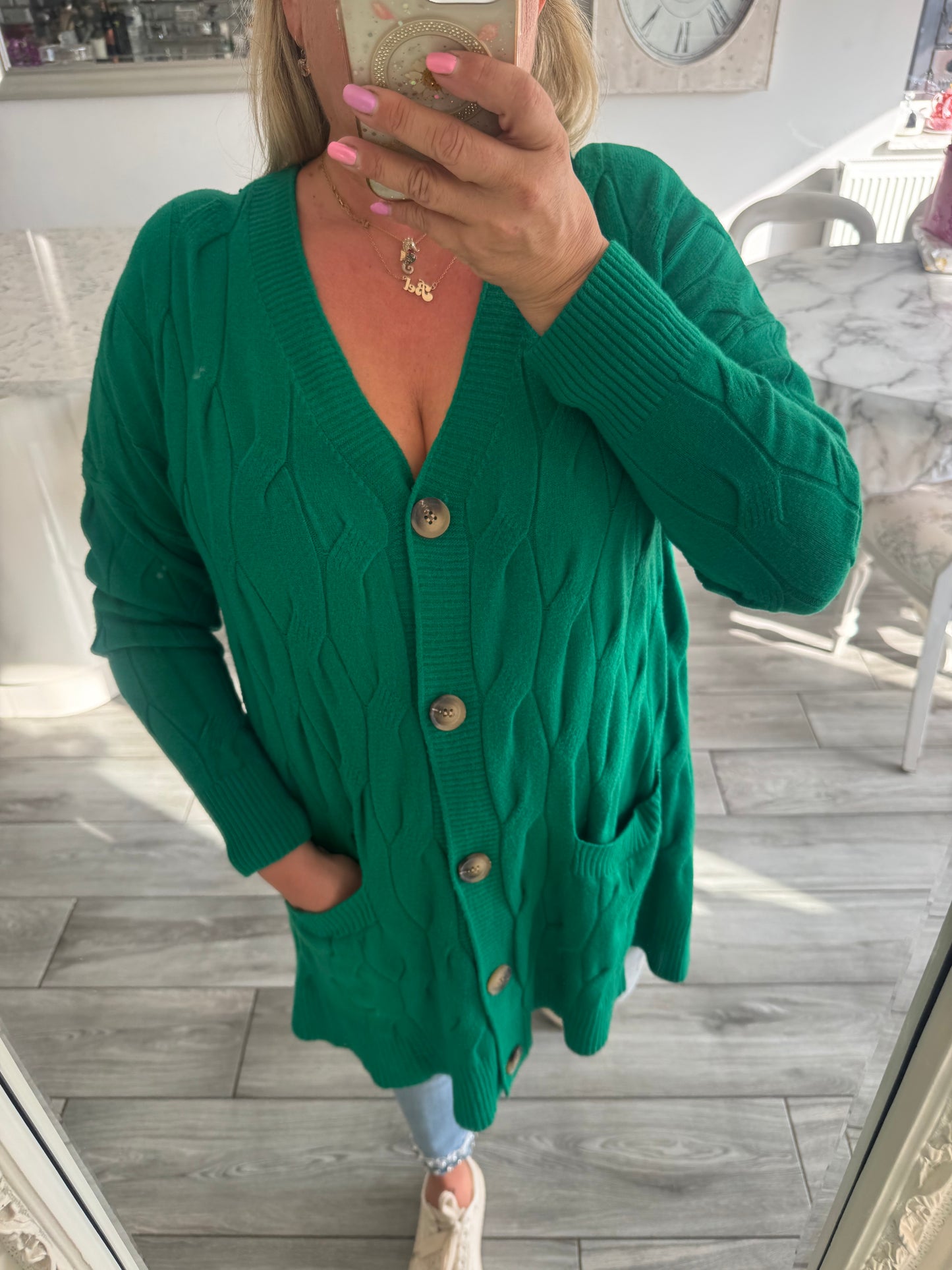 Shannon cable knit cardigan or dress
