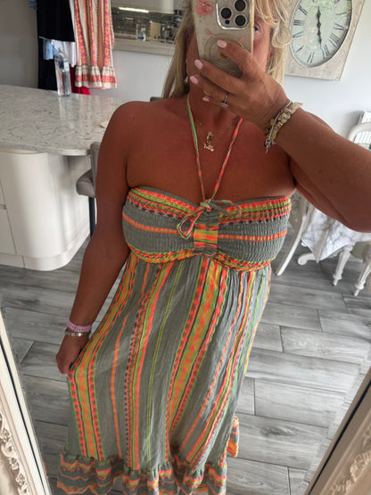 Artisan cotton boob tube dress