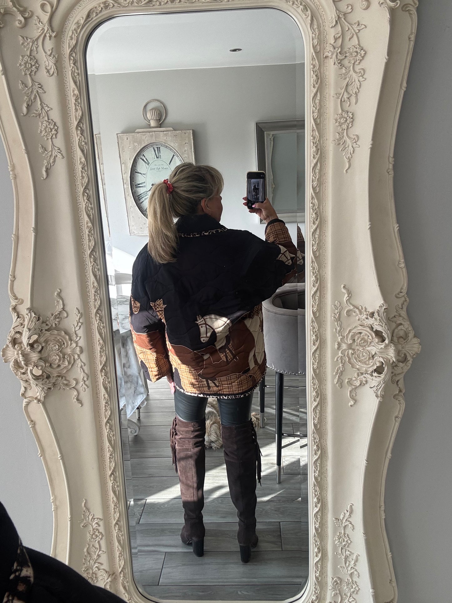 Newmarket Quilted Horse print Jacket
