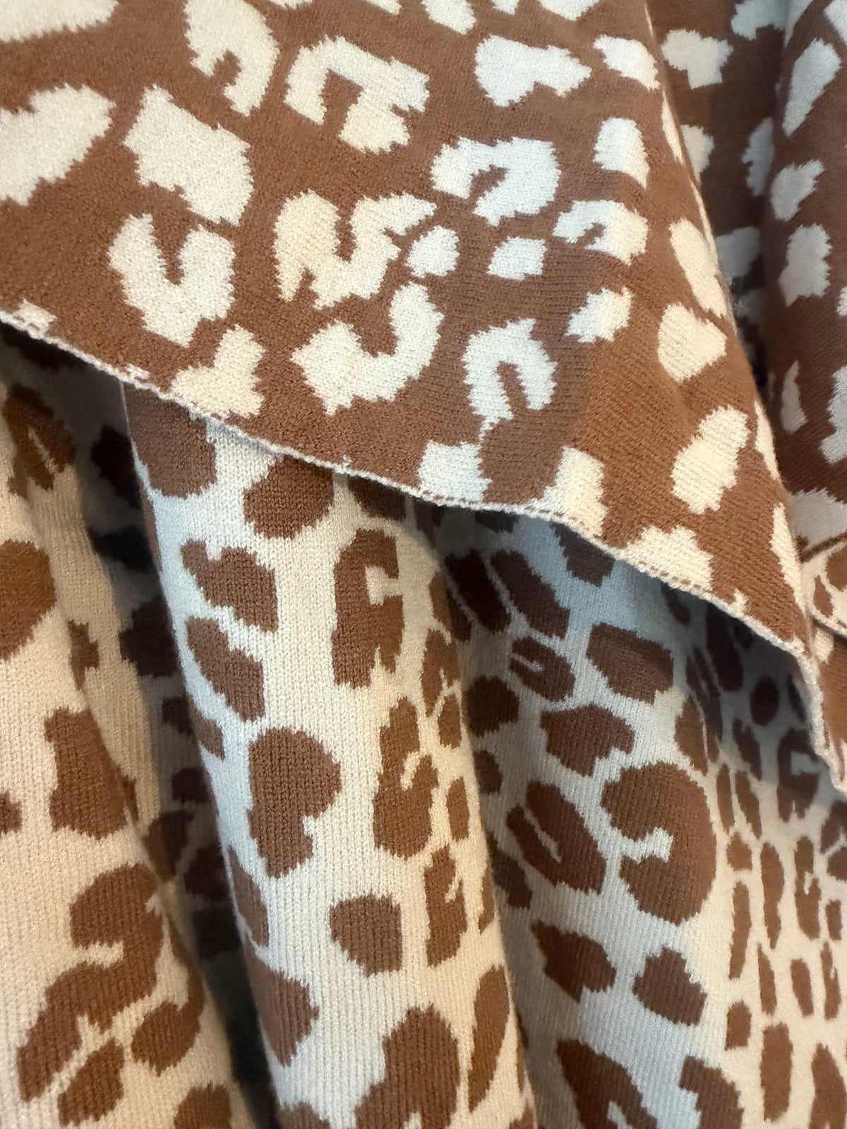 Laura Open cardigan leopard print with pockets
